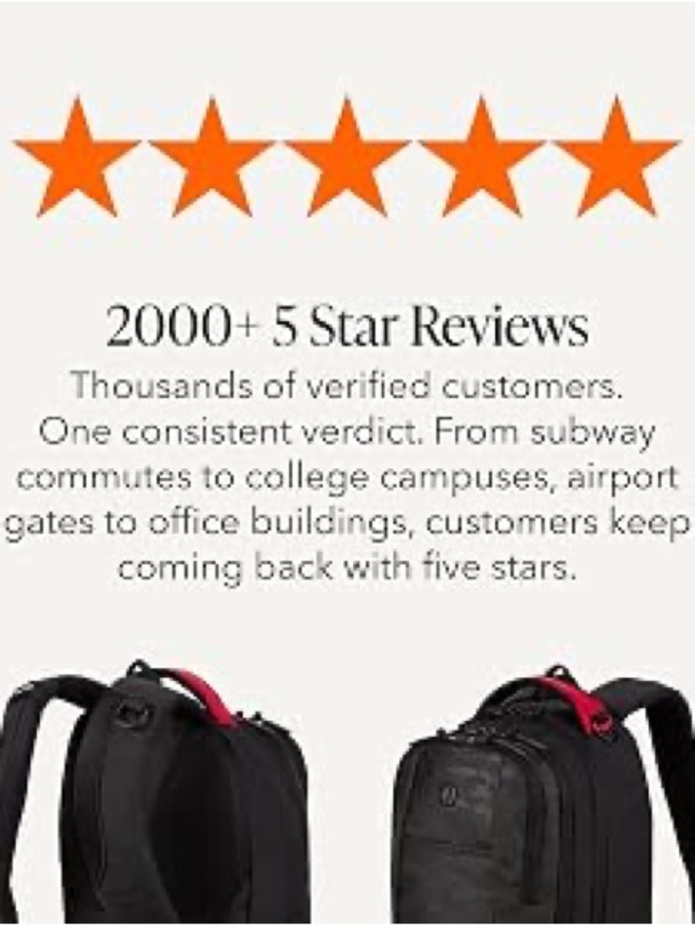 SWISSGEAR Cecil Laptop Backpack 27.3L, Fits 16-Inch Laptops, Black - Picture 9 of 12